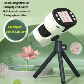 Send Triangle Stand 1000 Times Microscope Portable Science Experiment Set Children's Educational Toys Gift For Boys And Girls; it can Take Pictur