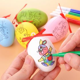 4 Pack; Children's Creative Handmade Diy Easter Eggs Handmade Cartoon Painted Hand-painted Eggshell Toys By Young Children; Easter Gifts For The