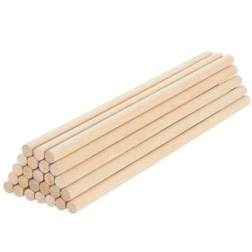 25Pcs Wooden Dowel Rods 1/2 x 12 Inch Natural Wood Sticks for Craft DIY