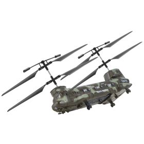 RC Helicopter 3.5 Channel Military Transport Mini Aircraft Toy for Kids Present