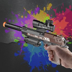 Automatic Toy Gun With Realistic Design - Eco-Friendly ABS Plastic - Safe For Kids & Adults - Perfect For Nerf Battles, Outdoor Games & Party Fav (Color: Black)