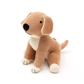 Handmade Puppy Plush Toy, Peach Color Pattern (Color: Khaki)
