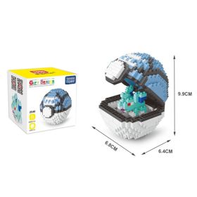 20 Styles Pokemon Ball Blocks Small Particles Mini Pikachu Toy Building Assembled Educational Toys (Color: 2540, size: BOX)