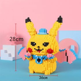 Pokemon Toy Series Building Blocks Pikachu Fire Dragon Fat Ding DIY Compatible Diamond Particle Pokémon Building Block Toy Gift (Color: 8695, size: WITH BOX)