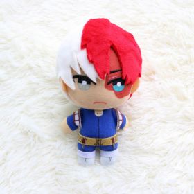 Japanese Anime My Hero Academia Izuku Midoriya Katsuki Bakugou Shouto Todoroki Plush Pendant Keychain Toy Soft Plush Doll Gift (Color: Red, Height: 15cm)