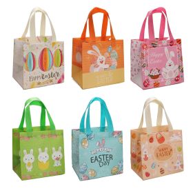 6PCS Easter Gift Bags; Easter Tote Bags With Handles Reusable Easter Non-Woven Bags Grocery Shopping Bunny Easter Egg Totes For Holiday Party Sup (Color: Balloon 3PCS)