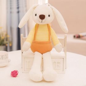 Easter Bunny Plush Toy Cute Dangle Ear Rabbit Doll Pillow Children's Gift (Color: Yellow Clothes, Items: 15.75 inch)