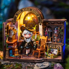 ROBOTIME DIY Miniature House Kit Magic Study Craft Model Kits (Option: DG166)